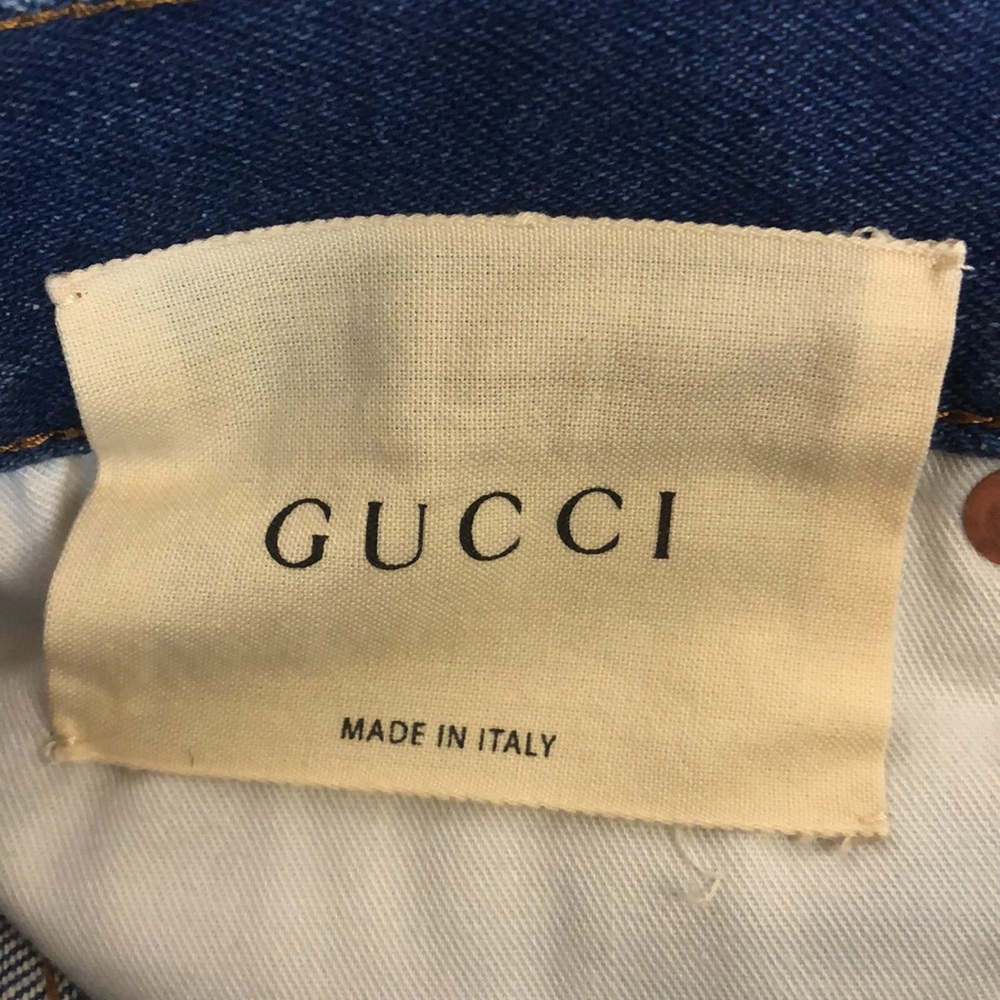 Gucci XX Floral Embroidered Flared High Rise Jeans RX722 Women’s size‎ 27 - Picture 5 of 14